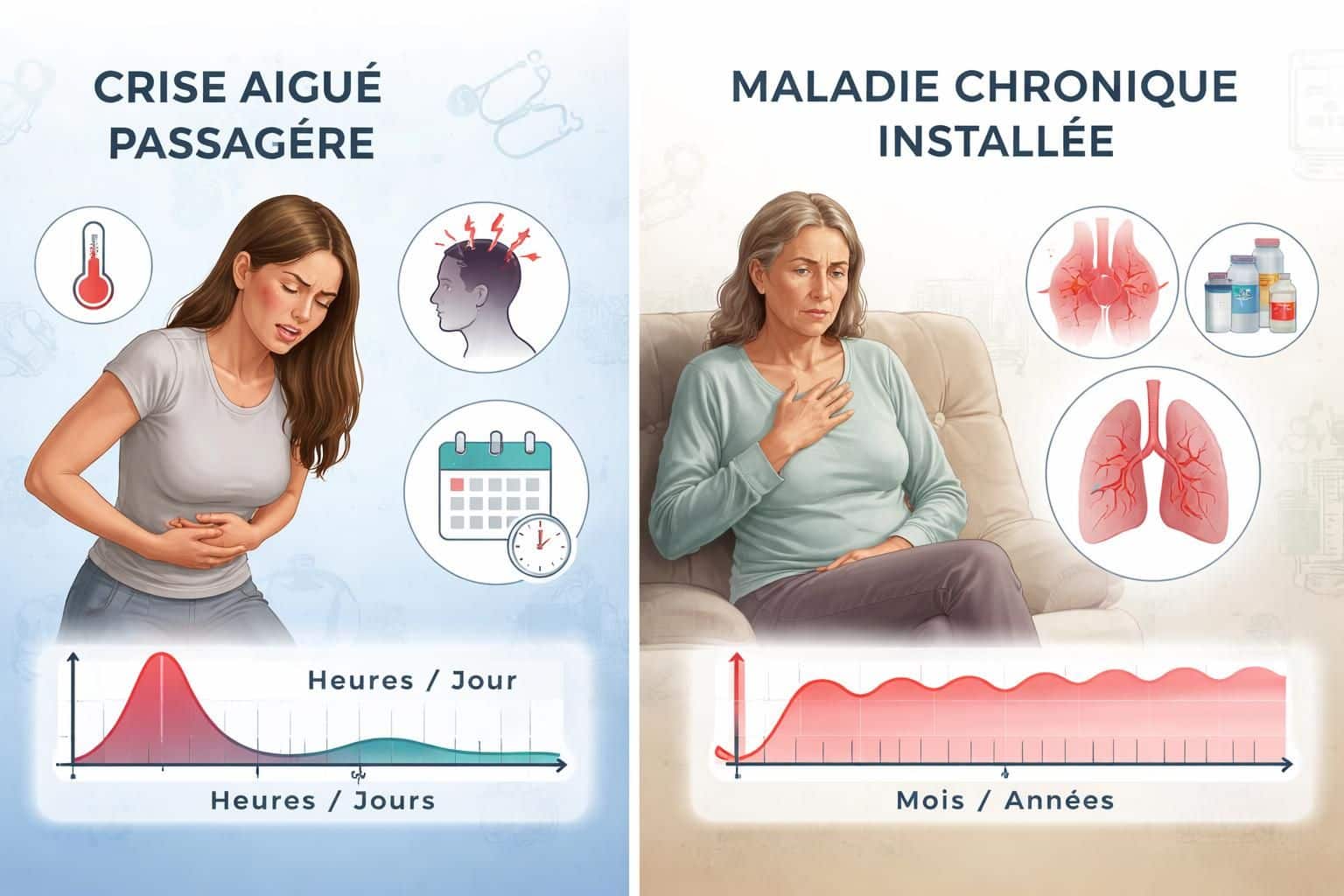 découvrez les différences clés entre une crise passagère et une maladie installée pour mieux comprendre leur impact sur la santé et savoir quand consulter un professionnel.