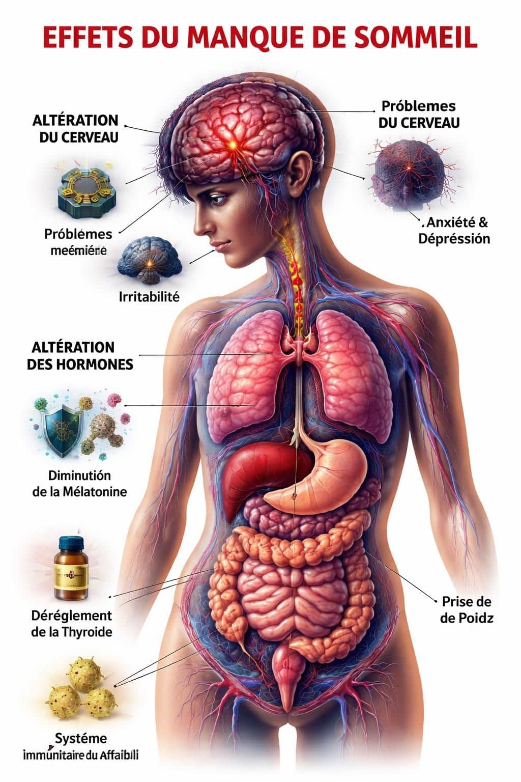 d&eacute;couvrez les effets m&eacute;connus du manque de sommeil sur le corps et comprenez pourquoi le repos est essentiel pour votre sant&eacute; et votre bien-&ecirc;tre.