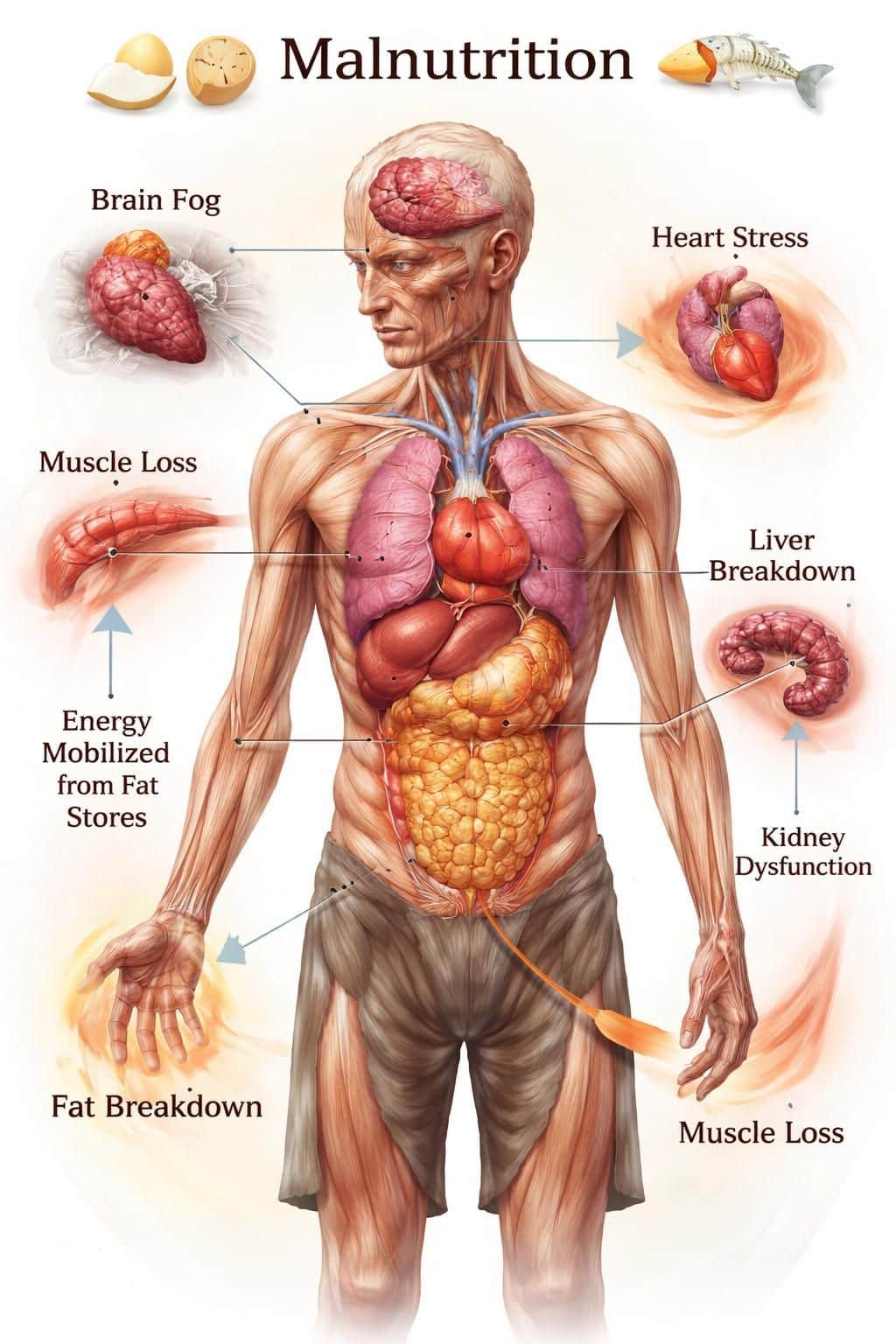 découvrez les mécanismes et priorités du corps humain lorsqu'il fait face à une carence nutritionnelle, et comment il s'adapte pour préserver ses fonctions vitales.